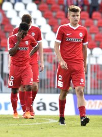 Zklamaní fotbalisté Zbrojovky Brno.