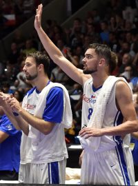 Čeští basketbalisté postoupili na mistrovství světa, ale těsně po zápase si nebyli jistí (archivní foto).