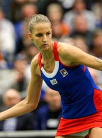 Karolína Plíšková v zápase proti Rumunce Buzarnescuové