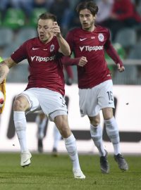 Momentka ze zápasu mezi Duklou a Spartou