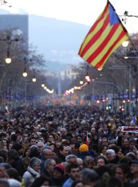 Nejvíce lidí protestovalo v Barceloně a Gironě