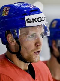 Radek Faksa na prvním tréninku s reprezentací