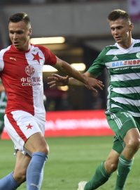 Stanislav Tecl ze Slavie a Daniel Krch z Bohemians