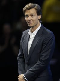 Tomáš Berdych během loučení s tenisovou kariérou na Turnaji mistrů v Londýně