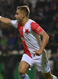 Ondřej Lingr slaví gól do sítě Bohemians