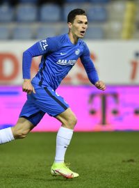 Střelec rozhodující liberecké branky  Ľubomír Tupta.