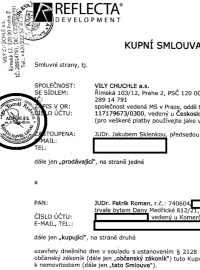 Advokátní kancelář vyhotovila kupní smlouvu pro Patrika Romana ke koupi pozemku ve Velké Chuchli