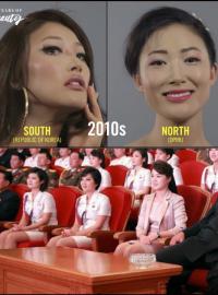 &quot;Severní Korea se snaží sledovat globální trendy. To, že dívčí skupiny jako Moranbong (s Kim Čong-unem dole) odhalují víc kůže, je toho důkazem. Přibývá Severokorejců, co zkoušejí napodobit krásu, která k nim proniká skrze závěsy svobodného světa, a v tomhle je obrovským motorem Jižní Korea.&quot;