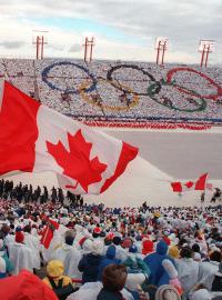 Slavnostní zahájení zimních olympijských her v Calgary 1988