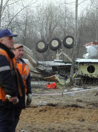 Vrak letadla Tu-154M v dubnu 2010 u Smolenska