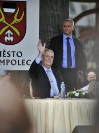 Prezident Miloš Zeman na návštěvě Humpolce letos v červnu