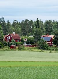 Domečky nedaleko švédského města Eskilstuna