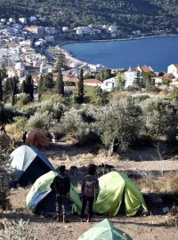 Uprchlíci na řeckém ostrově Samos