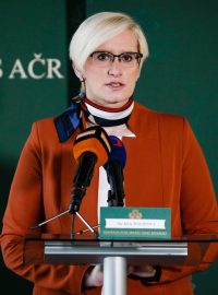 Ministryně obrany v demisi Karla Šlechtová (za ANO)