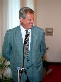 Miloš Zeman (vlevo) a Miroslav Grebeníček v roce 1998