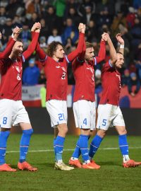 Česká fotbalová reprezentace po přátelském utkání s Faerskými ostrovy