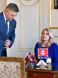 Robert Fico u prezidentky Zuzany Čaputové