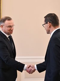 Polský prezident Andrzej Duda a premiér 
Mateusz Morawiecki