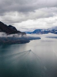 jezero Wolfgangsee v Rakousku