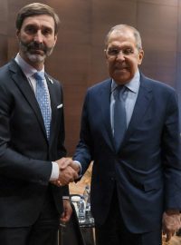 Juraj Blanár (vlevo) a Sergej Lavrov