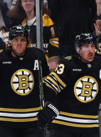 David Pastrňák a Brad Marchand