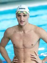 Český plavec Miroslav Knedla na mistrovství světa v Singapuru