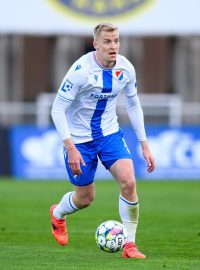 Obránce Michal Frydrych v drseu Baníku Ostrava