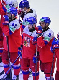 Čeští hokejisté po prohře s USA