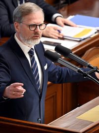 Petr Fiala během jednání o nedůvěře vládě