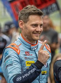 Vítězná posádka Rally Bohemia 2025 Simon Wagner a Hanna Ostlenderová