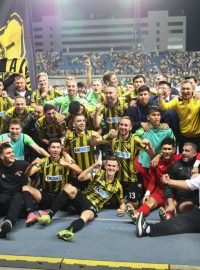 Radost fotbalistů Almaty po postupu do Ligy mistrů
