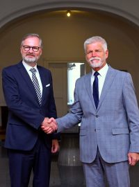 Setkání premiéra Petra Fialy s prezidentem Petrem Pavlem na Pražském hradě