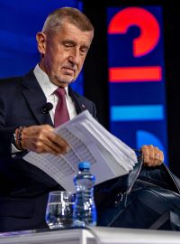 Andrej Babiš během předvolební debaty