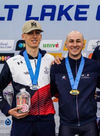 Metoděj Jílek (vlevo) skončil v první závodě sezony na druhém místě