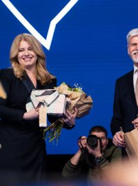 Zuzana Čaputová ve štábu Petra Pavla