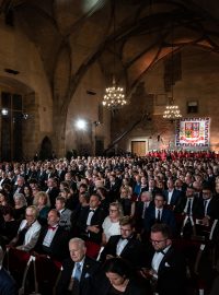 Vladislavský sál Pražského hradu je připraven na předávání státních vyznamenání