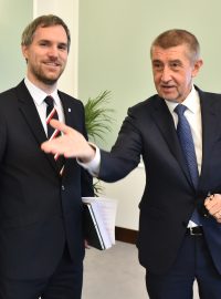 Pražský primátor Zdeněk Hřib (vlevo) a premiér Andrej Babiš