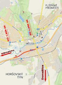 Plánovaná druhá etapa rekonstrukce průtahu Horšovským Týnem