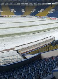 Teplický stadion Na Stínadlech, na kterém se nemohlo uskutečnit utkání domácího týmu s Libercem