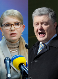 Favoriti ukrajinských prezidentských voleb: Julija Tymošenková, Petro Porošenko a Volodymyr Zelenskyj