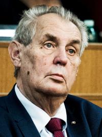 Prezident Miloš Zeman a předseda Nejvyššího správního soudu Josef Baxa