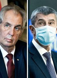 Prezident Miloš Zeman, premiér Andrej Babiš, předseda sněmovny Radek Vondráček, ministr zahraničí Tomáš Petříček