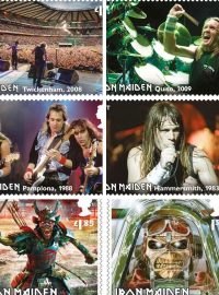 12 známek s Iron Maiden, které vydala britská pošta