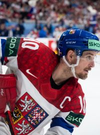 Kapitán české hokejové reprezentace Roman Červenka se blýskl čtyřmi asistencemi