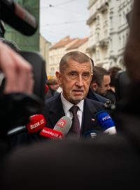 Předseda hnutí ANO Andrej Babiš přišel oslavit výročí sametové revoluce na Národní třídu