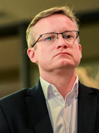 Ondřej Kovařík na tiskové konferenci po výhře hnutí ANO v eurovolbách